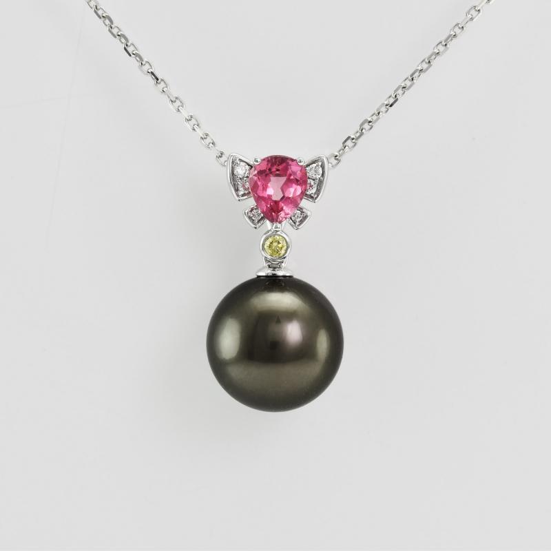 Náhrdelník s černou perlou 18554