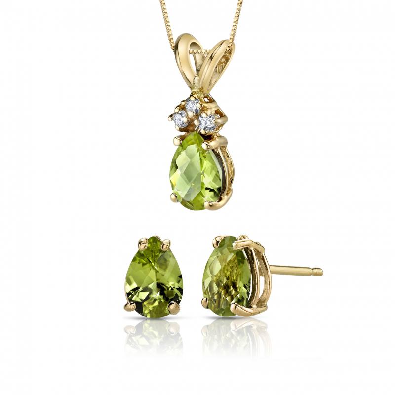 Olivínový set šperků