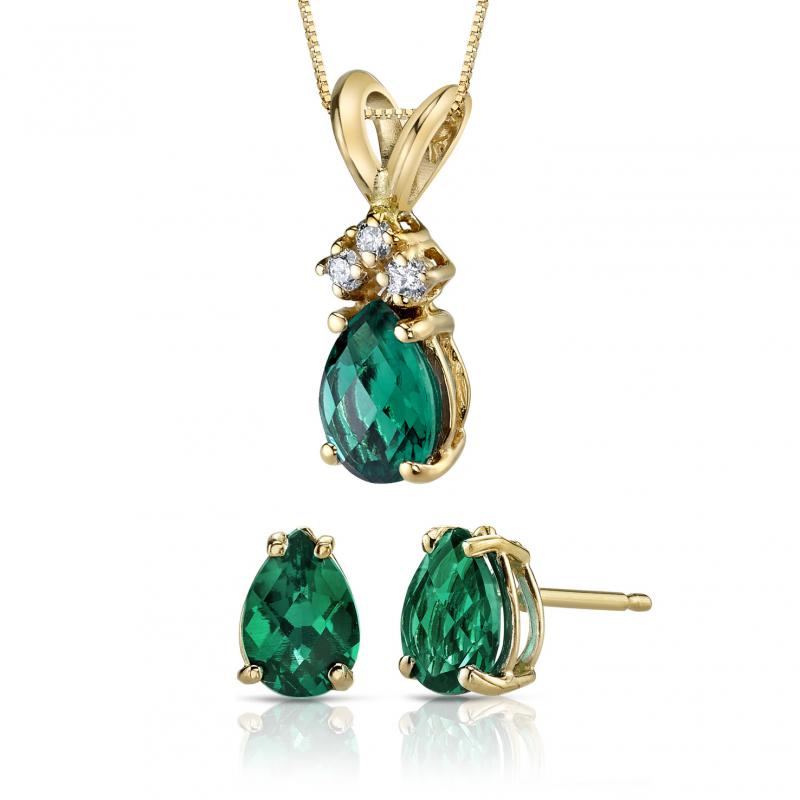 Zlatá smaragdová kolekce šperků