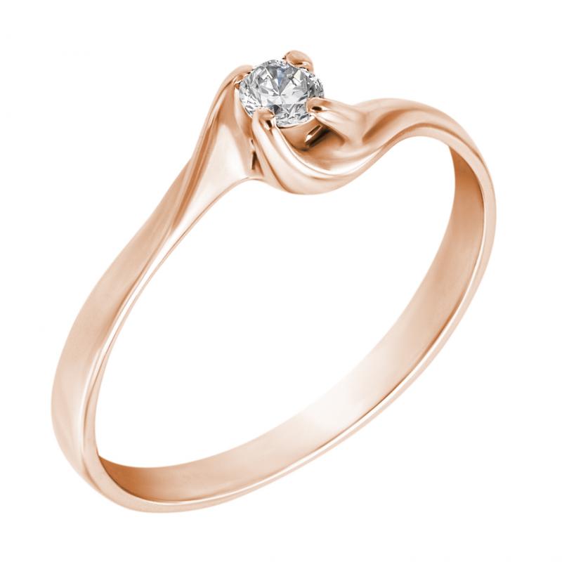 Prsten z růžového zlata 21304