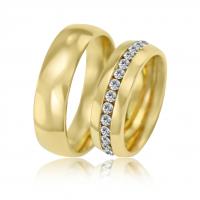 Snubní prsteny ze zlata s diamanty Dazon