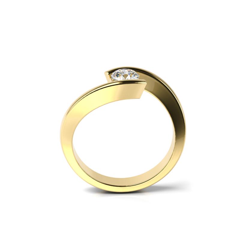 Moissanitový zásnubní prsten