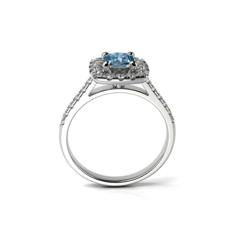 Prsten s modrým diamantem 22334