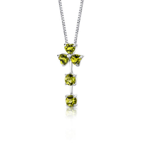 Olivínový stříbrný náhrdelník 2244