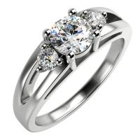Zásnubní platinový prsten s diamanty Wimor