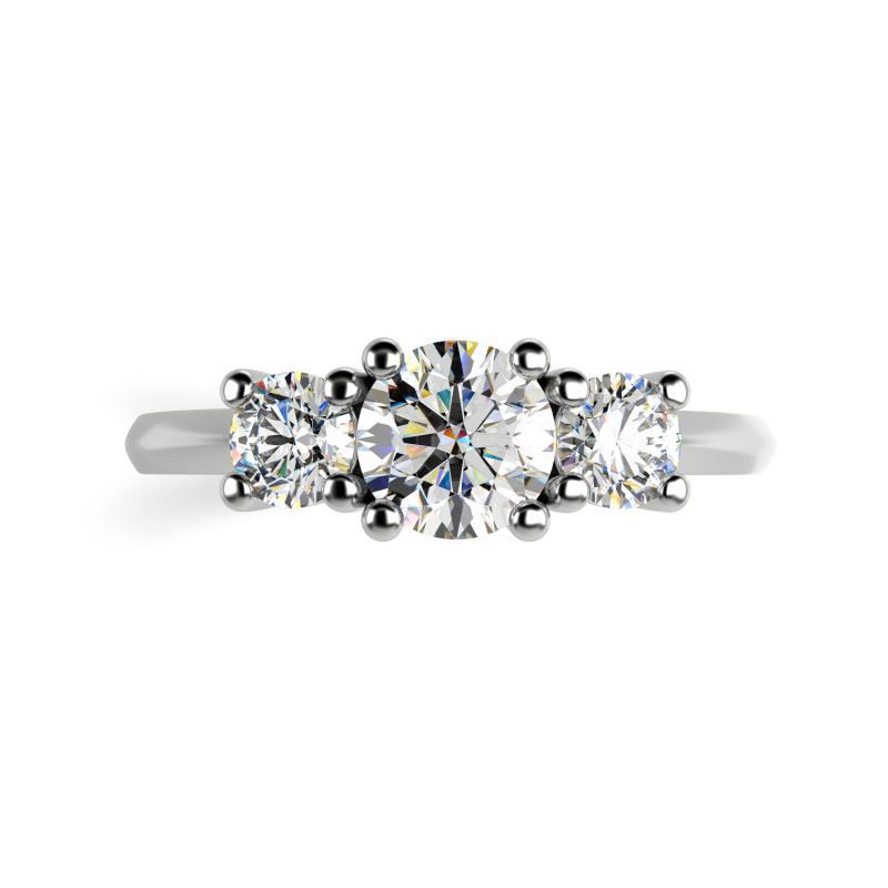 Platinový diamantový prsten 23984