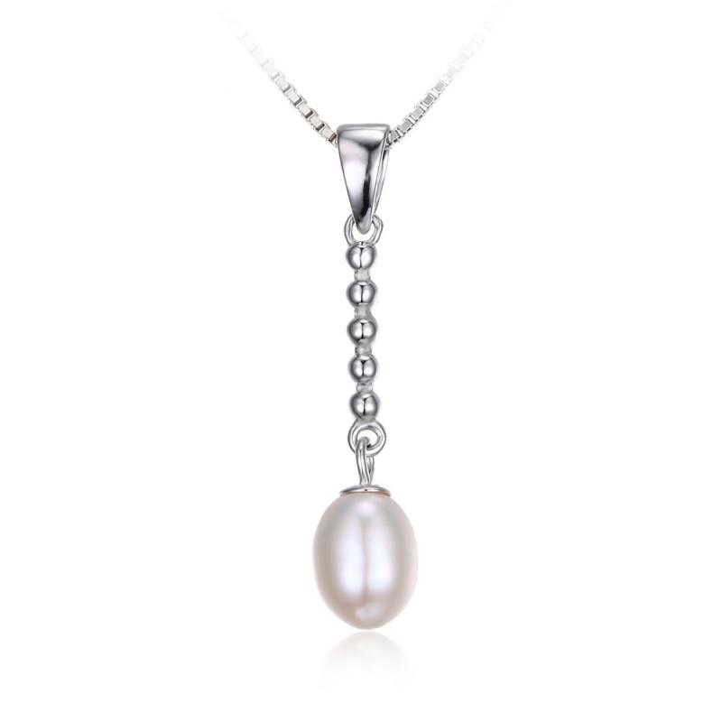 Jemný stříbrný přívěsek s perlou Ruxin