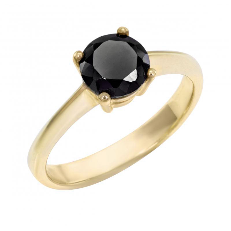 Prsten s černým diamantem 24764