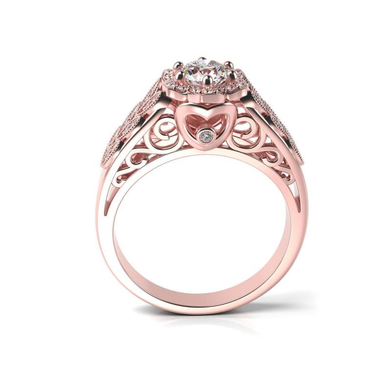 Růžové zlato a diamanty v prstenu Manuela 28674
