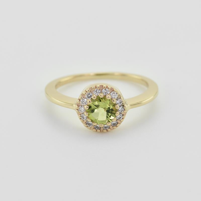 Zásnubní prsten s olivínem 28764