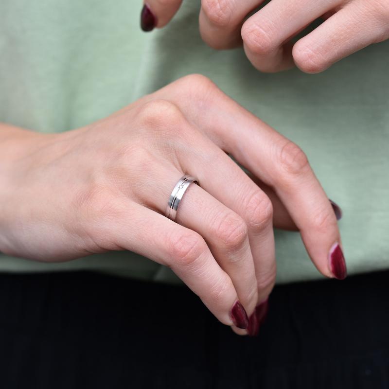 Platinové snubní prsteny Drailyn