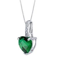 Zlatý smaragdový přívěsek ve tvaru srdce s diamanty Meghan
