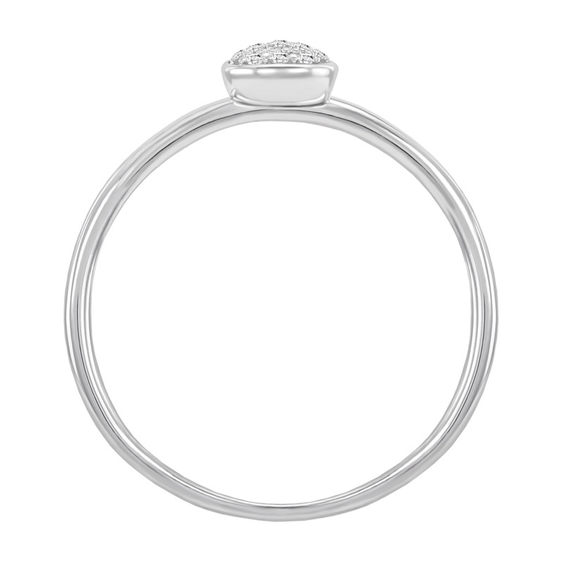 Zlatý prsten ve tvaru kapky plný diamantů Lestia 35464