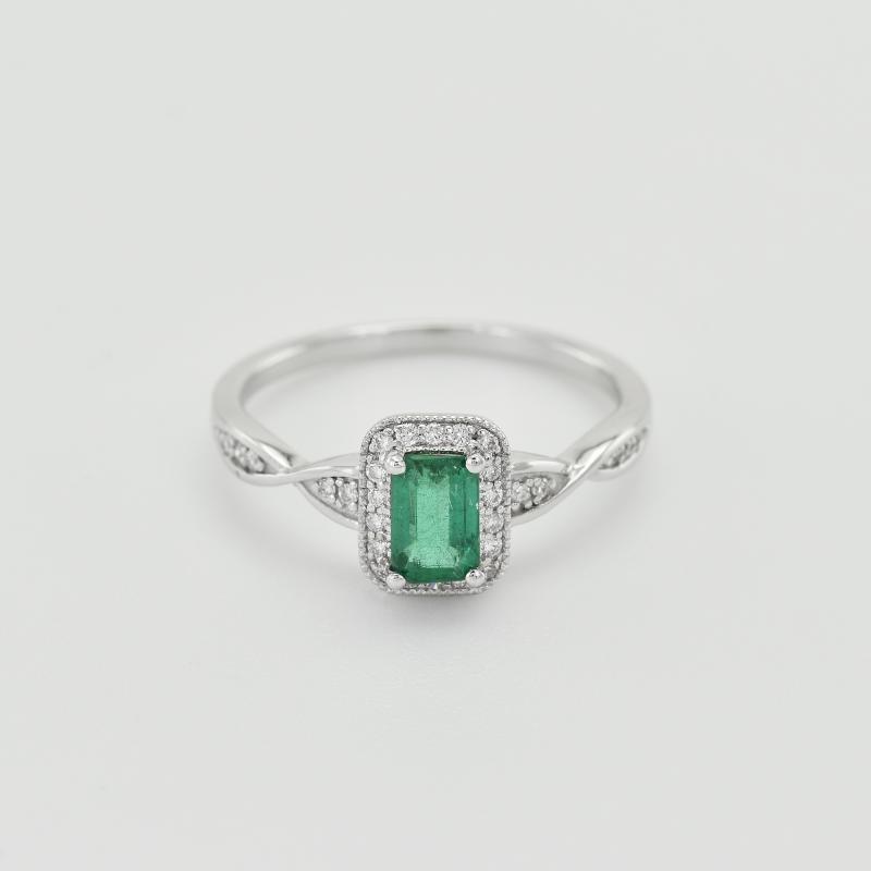 Smaragdový zlatý prsten 36944