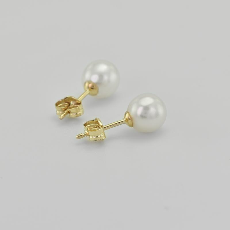 Zlaté perlové náušnice 37964