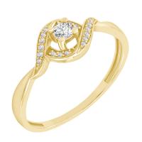 Zlatý diamantový prsten Nurisa