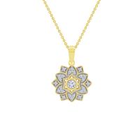 Zlatý diamantový náhrdelník ve tvaru květiny Devanna