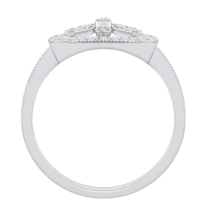 Zlatý prsten s diamantovým květem Liliane 43724