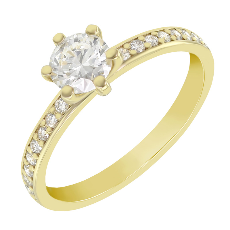 Zlatý zásnubní prsten 46514