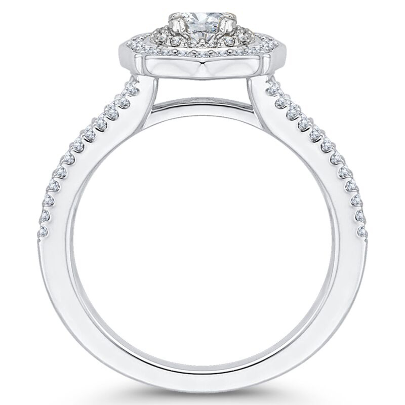 Extravagantní halo diamantový zásnubní prsten 48174