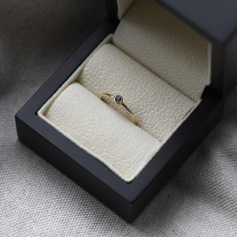 Zlatý minimalistický prsten s topasem 49224