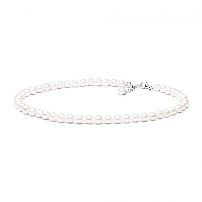 Stříbrný perlový náhrdelník Ermine