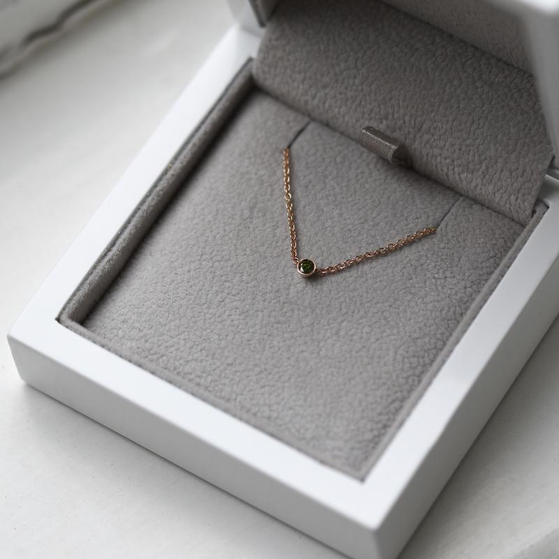 Minimalistický zlatý náhrdelník s diamantem 50764