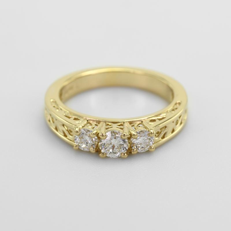 Diamantový prsten ve vintage stylu 51364