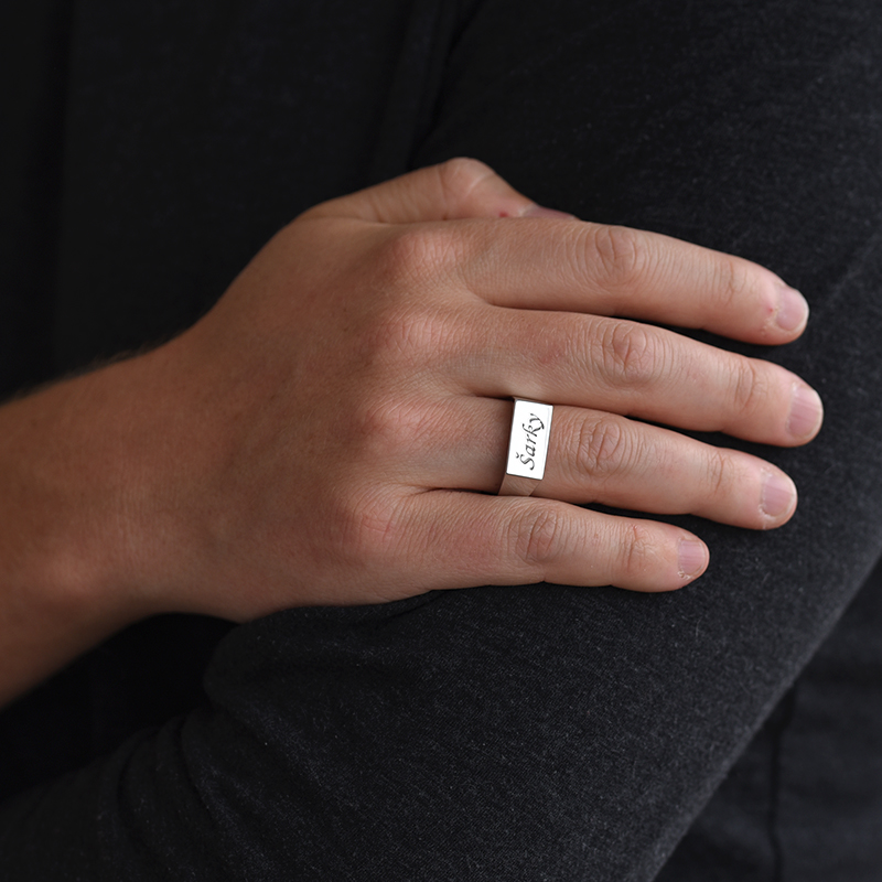 Pánský prsten s gravírem podle vlastní volby 58014