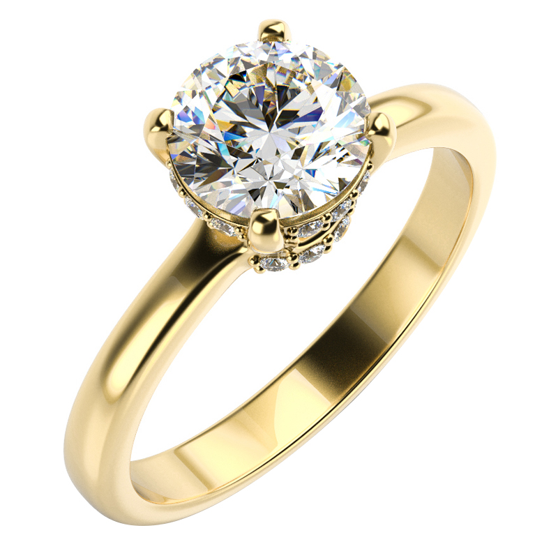Zlatý diamantový prsten 59254