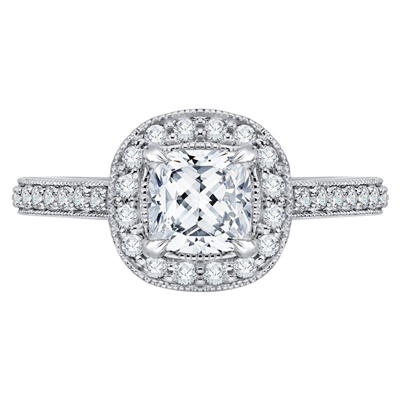 Diamantový zásnubní prsten v halo stylu ze zlata 59264