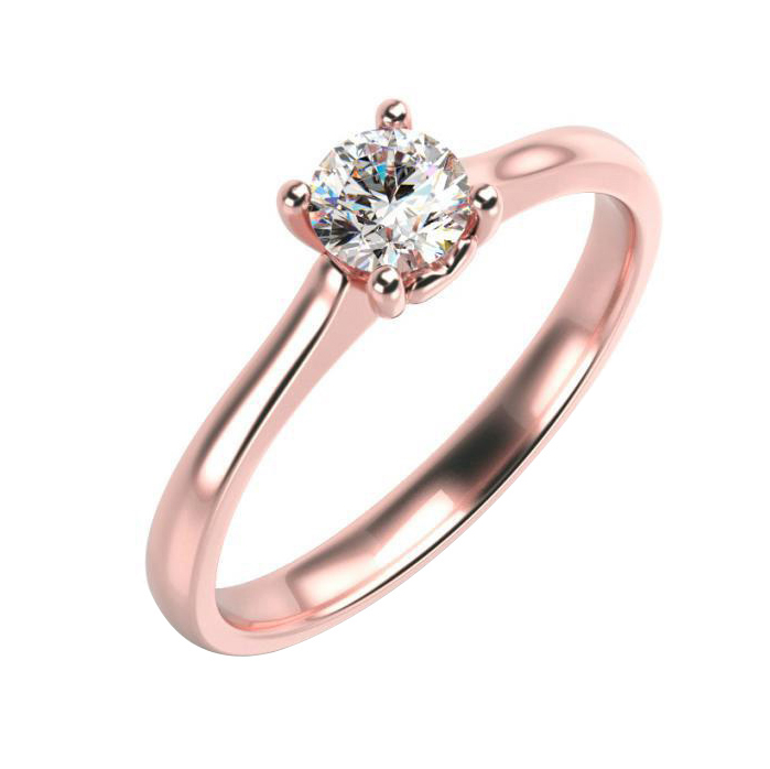Prsten z růžového zlata Lenal 59304