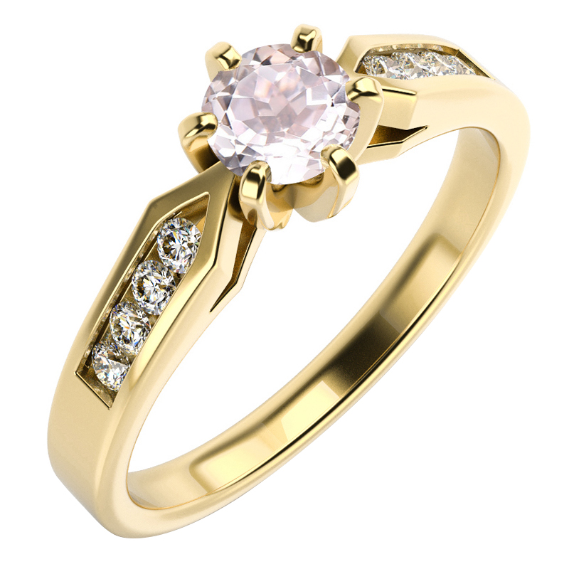 Prsten s růžovým morganitem 59354