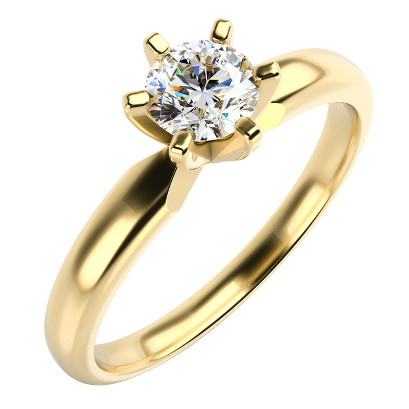 Prsten s certifikovaným diamantem 59434