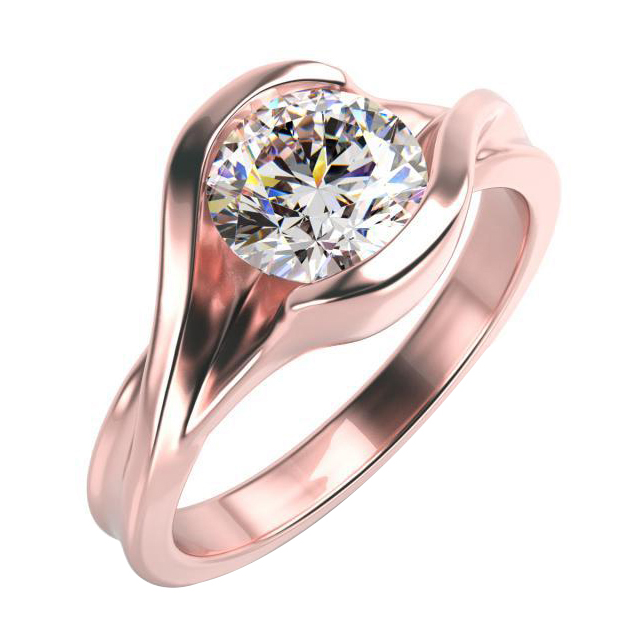 Prsten z růžového zlata 59724
