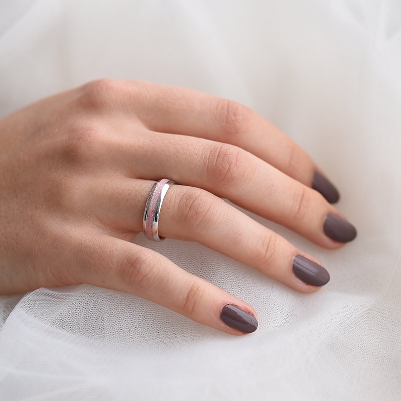 Dámský prsten s opálovou výplní 63334