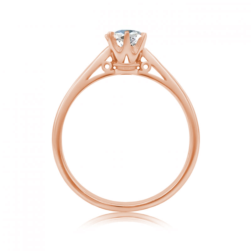 Zlatý prsten s certifikovaným diamantem Omisha 6594