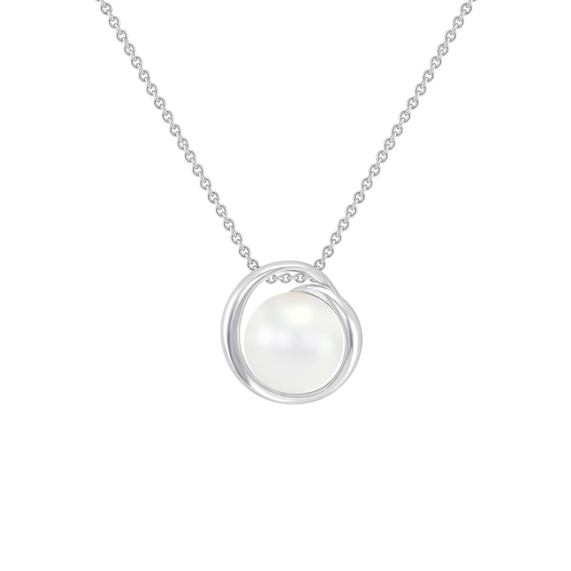 Perlový náhrdelník ze stříbra 70004