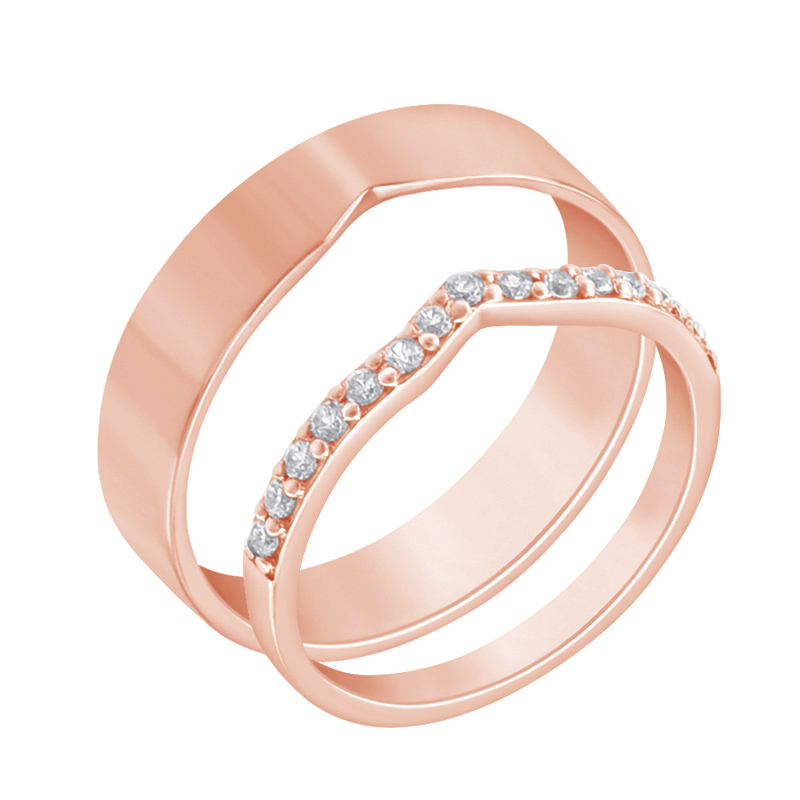 Snubní prsteny z růžového zlata 70774