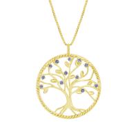 Stříbrný tanzanitový náhrdelník ve tvaru stromu života Byrd