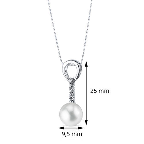 Stříbrný přívěsek s perlou 7134