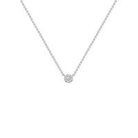 Platinový minimalistický náhrdelník s diamantem Glosie