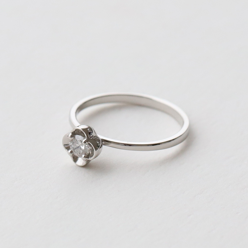Diamantový prsten s květem 73924