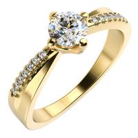 Zásnubní prsten se syntetickými diamanty Bevan