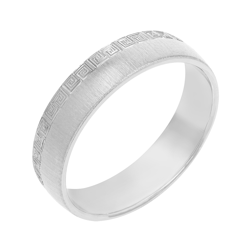 Pánský snubní prsten z bílého zlata 77884
