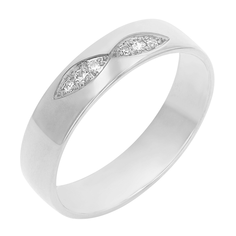 Dámský snubní prsten z bílého zlata 78614