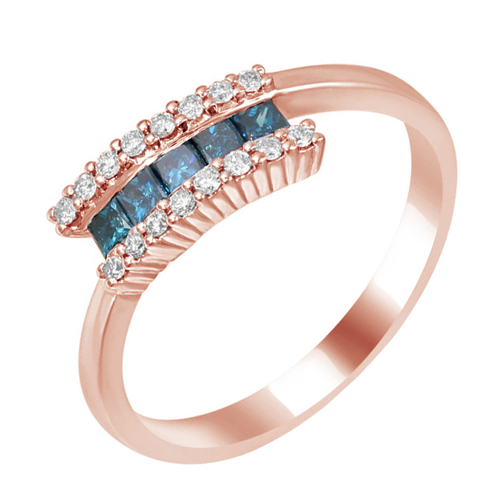 Diamantový prsten z růžového zlata 79084