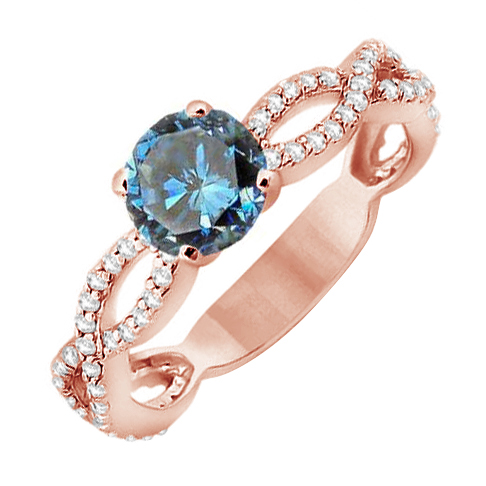 Diamantový prsten z růžového zlata 79304