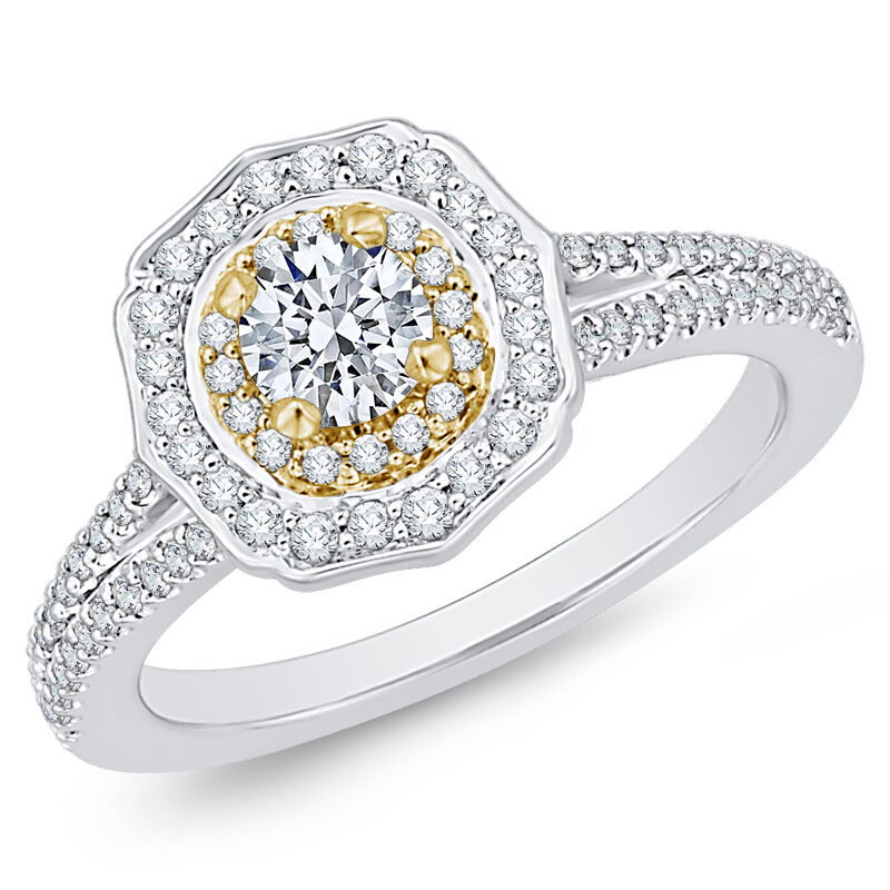 Zásnubní prsten ze zlata s diamanty