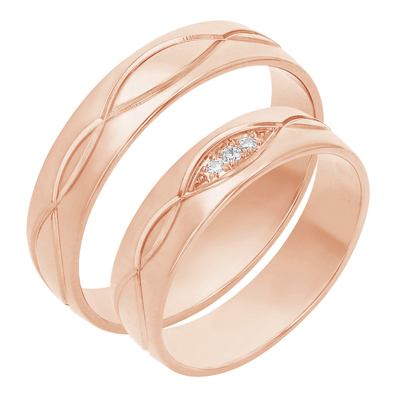 Snubní prsteny z růžového zlata 80364